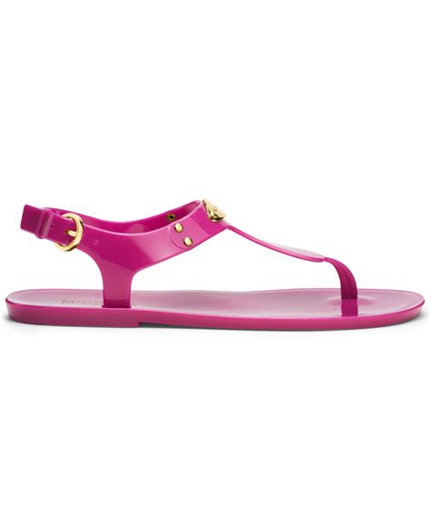 michael kors pink mk charm jelly sandels|Women's Pink Designer Sandals .